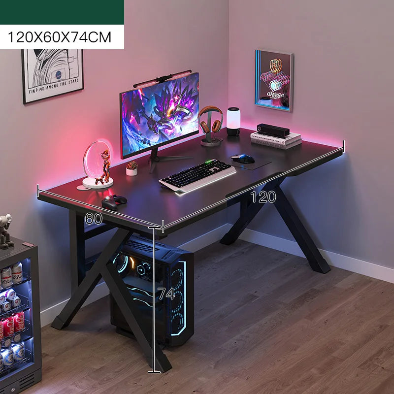 KTX-989459 Minimalist White Computer Desk for Home and Office - Multi-Purpose Workbench and Gaming Table