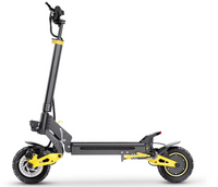 HKM-9219283 Electric Scooter 1200W Motor 48V 15.6Ah Battery 37 Mile Range 11-Inch Off-Road Tires Hydraulic Brakes ABS Foldable NFC