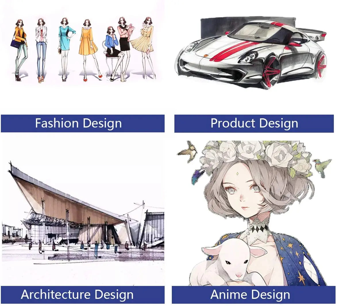 KTX-853203 120-Colour Alcohol-Based Dual Tip Permanent Marker Pen for Creative Design