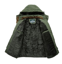 HKM-422867 New Men's Style Winter Medium Length Hooded Jacket Large Size Thickening Outdoor Winter Coat Men's Coats