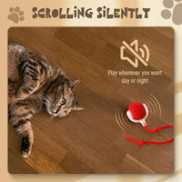 HKM-210579 Interactive Motion Activated Cat Ball Toy - USB Rechargeable Self-Rolling Toy for Cats