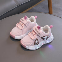 HKM-508819 Wholesale Children's Shoes Light up Children's Sneakers LED Light Breathable Comfortable Casual Shoes