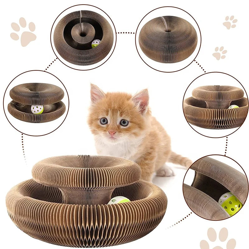 HKM-898707 Interactive Corrugated Cardboard Cat Scratching Board for Engaging Play and Claw Maintenance