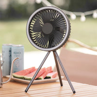 Outdoor Camping Fan Tripod Portable Tent Ceiling Fan Light