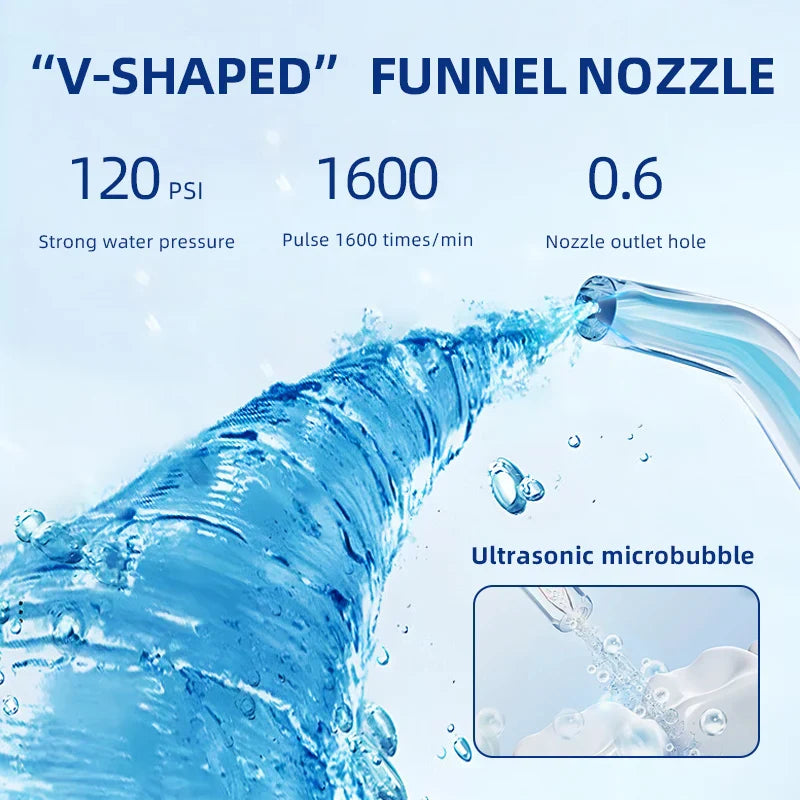 HKM-913171 IPX7 Waterproof Electric Dental Floss Water Flosser for Home and Travel