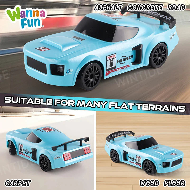 HKM-920275 1:24 High-Speed RC Drifting Stunt Racing Car with USB Charging and 50M Control Range for Indoor/Outdoor Fun
