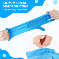 HKM-340499 Heat Resistant Silicone Pet Grooming Gloves for Comfortable Bathing and Massaging