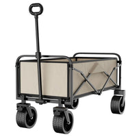 Outdoor Camping Car Portable Picnic Storage Platform Four-wheel Folding Trolley Small Trailer High Carbon Steel 600D Oxford