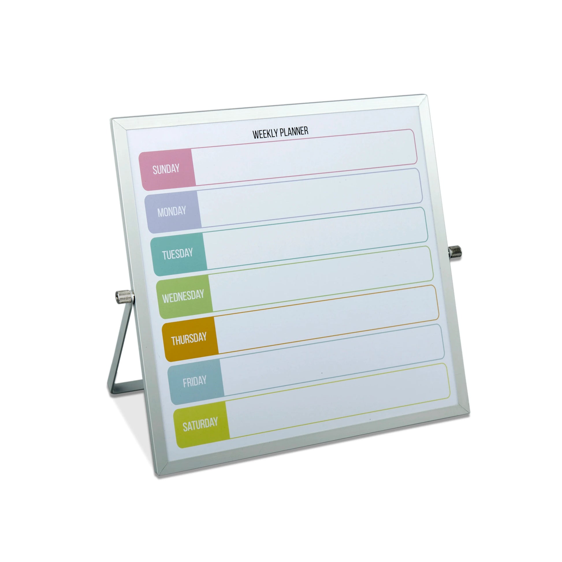 KTX-869011 10x10 Inches Aluminium Frame Calendar Memo Board for Weekly and Monthly Planning