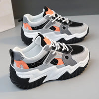 HKM-540435 SH201 New Colored Mesh Women's Board Shoes Summer Breathable Thick Sole Running Shoes Student Fashion Casual Shoes