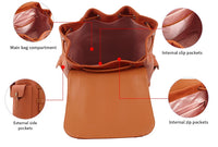 NOVOTE Outdoor Large Capacity Drawstring Pouch Backpack PU Leather Strap Carry System Polyester Multiple Colors Travel