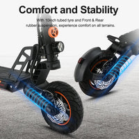 US Spot Factory Sale Powerful Electric Scooter Adults Long Range 10 Inch Front Rear Suspension Foldable Tubless Tires 25km/h