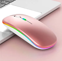 HKM-838675 2.4G Wireless Rechargeable Mouse with 1600 DPI and Backlit Features for Desktop and Laptop Use