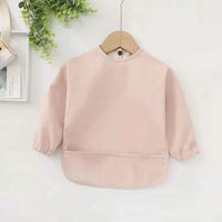 HKM-261331 Long Sleeve Waterproof Baby Eating Bib OEKO Tex 100 Standard