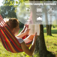 HKM-257363 Portable Hammock for Camping - Durable Single/Double Parachute Design for Outdoor Travel