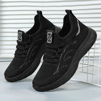 HKM-590163 B-5103Men's Elastic Breathable Mesh Fly Knit Shoes China Anti Odor Sneaker Manufacturer