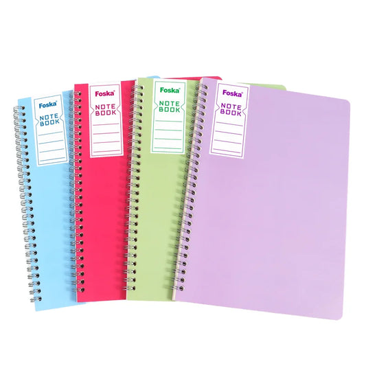 KTX-849747 Foska A5 B5 Spiral Notebook with 60 Sheets - Colourful Loose-leaf Daily Planner for Students and Office Use