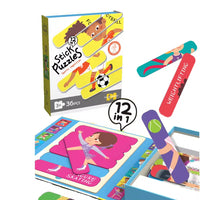 HKM-445715 36PCS Baby Matching Card Puzzle Set - Educational Cartoon Animal Jigsaw Toys for Kids