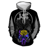 HKM-915539 OEM Custom logo Clothing Sweatshirt Long Sleeves Knitted Pullover Sweater Clothes Hooded 3D Digital Printed Anime Hoodie