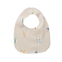 HKM-064723 New Arrival Cute U-Shape Kids Bib Waterproof Kids Eating Saliva Towel Feeding Bibs Button Closure