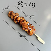 KI liangpeng Simulation Food Japanese-style charcoal barbecue photo Gluten Crispy Bone balls chicken skewers model window