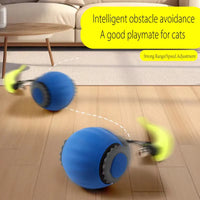 HKM-160851 Interactive Rolling Silicone Dog and Cat Toy with Bell and Tail