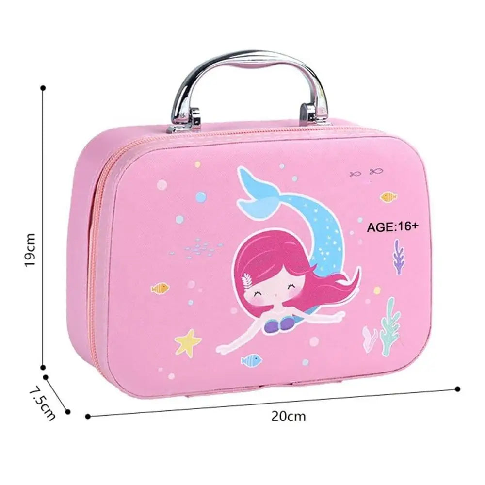 KTX-637715 Children's Real Cosmetics Makeup Set with Nail Polish and Custom Brushes for Ages 2-14