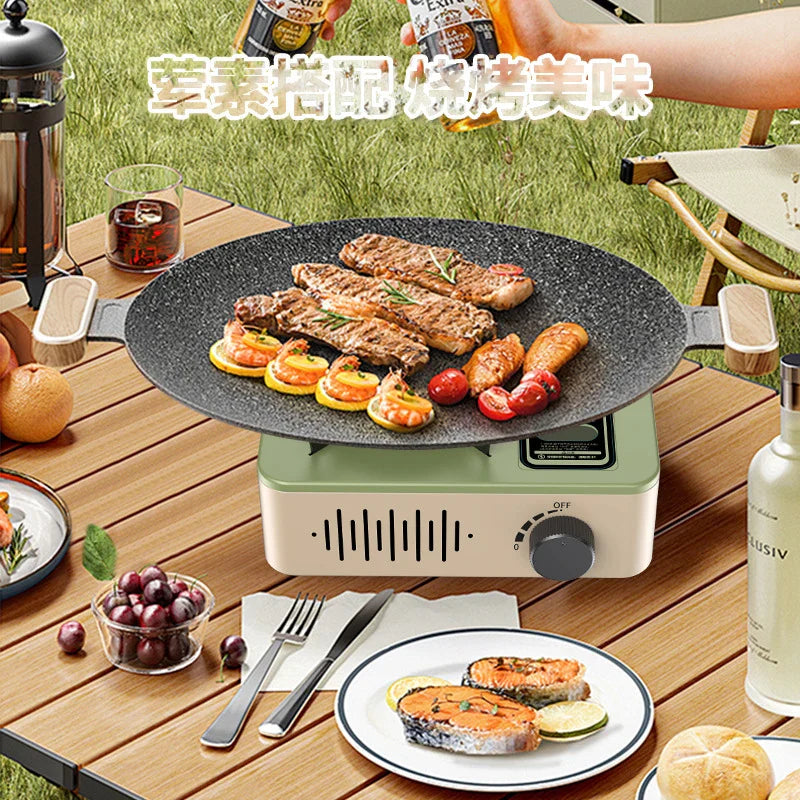 HKM-962451 Windproof Outdoor Propane Gas Stove with 3200W Firepower for Camping and Picnics