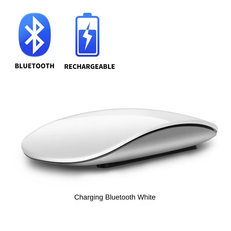 HKM-936979 Ultra-Thin Wireless Rechargeable Touch Mouse for Mac and Laptop - Silent Multi-Arc Design