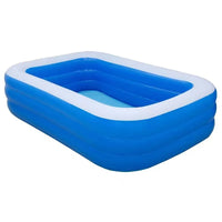 HKM-372627 Inflatable Above Ground Rectangle Swimming Pool for Family Outdoor Use in Various Sizes