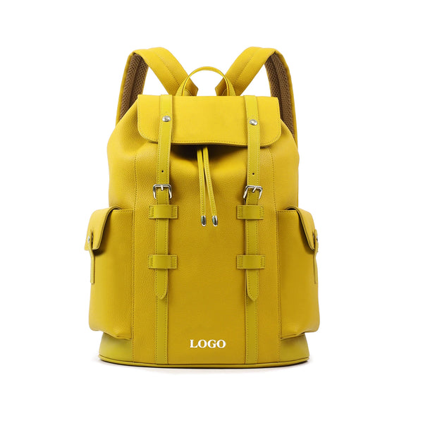 NOVOTE Outdoor Large Capacity Drawstring Pouch Backpack PU Leather Strap Carry System Polyester Multiple Colors Travel