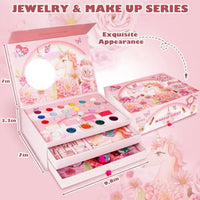 HKM-195923 Kids Washable Makeup Set for Pretend Play - Includes Realistic Cosmetics for Ages 2-13