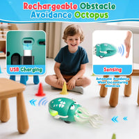 HKM-984659 Interactive Electric Induction Dancing Octopus Toy with Lights for Kids