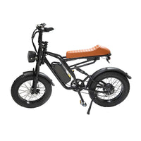 HKM-3921107 Electric Bike 750W Motor 48V 13Ah Battery 37 Mile Range 20-Inch Fat Tires Dual Suspension 7-Speed Disc Brakes