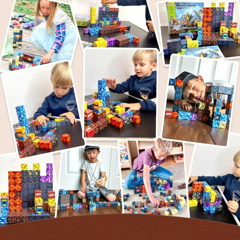 KTX-767251 Magnetic Building Blocks Set for Creative Play - Suitable for Kids Aged 3+