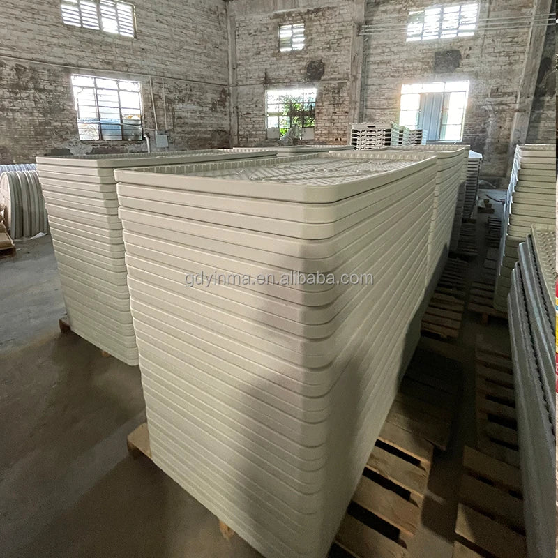 KTX-727315 6ft Round Folding Banquet Table - Durable Plywood with PVC or Melamine Finish, Black Iron Frame