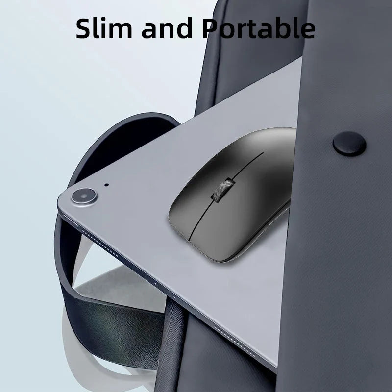 HKM-002515 Silent Clicks Wireless Mouse, Ergonomic 2.4 GHz Portable Design for PC, Laptop, and Smartphone