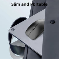 HKM-002515 Silent Clicks Wireless Mouse, Ergonomic 2.4 GHz Portable Design for PC, Laptop, and Smartphone