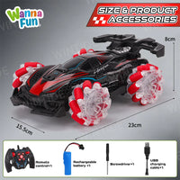 HKM-869395 4WD 2.4G Remote Control Drift Car with Gesture Sensing, High-Speed Features, Smoke, Music & Lights