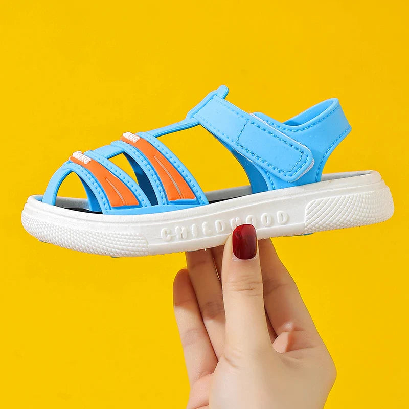 HKM-591315 Customizable Summer Kids' High-Quality Gladiator Sandals Outdoor Beach Jelly Flat Sandals for Toddler Girls