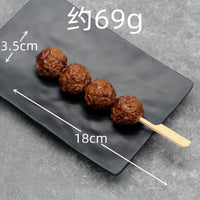 KI liangpeng Simulation Food Japanese-style charcoal barbecue photo Gluten Crispy Bone balls chicken skewers model window