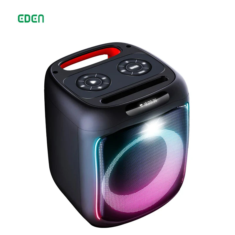 KTX-988435 Portable 6 Inch Wireless Bluetooth Speaker for Outdoor DJ Parties with LED Light