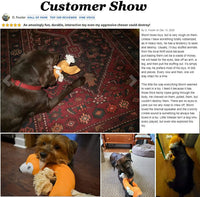 HKM-389075 Durable Interactive Plush Dog Toy with Squeaker – Cute Fox Design for Chewing and Anxiety Relief