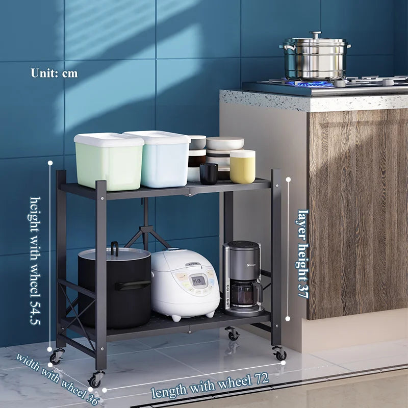 KTX-827795 4-Tier Metal Vegetable Storage Rack for Kitchen Organisation