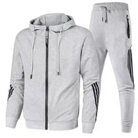 HKM-013843 Men's Coats Customized LOGO Fashion Man Coat Simple Team Sports Suit Hooded Men's Sports Suit Two-piece Set