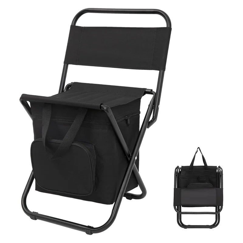Outdoors Hiking Camping Travel Foldable Fishing Chair Compact Portable Backrest Stool