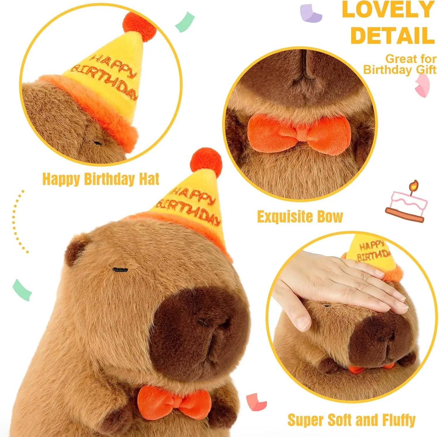 KTX-687379 Cute 13 Inch Capybara Plush Stuffed Animal Toy for Babies and Kids