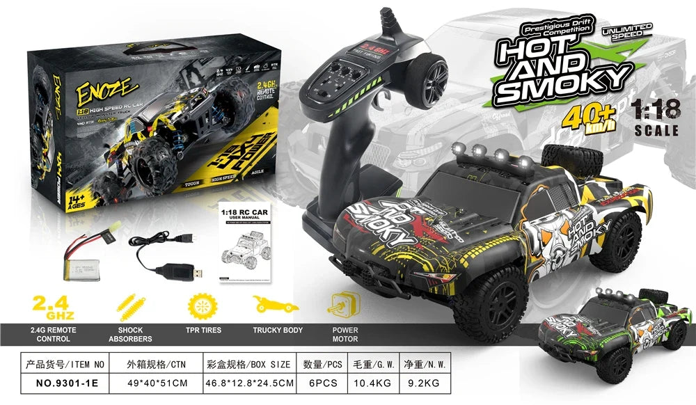 HKM-643475 1:18 Waterproof Electric 4X4 Remote Control Racing Buggy with Lights and 80m Range