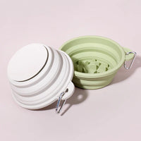 HKM-717907 Foldable Anti-Choking Silicone Pet Feeding Bowl for Dogs and Cats - Travel-Friendly Slow Feeder