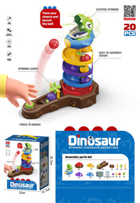 HKM-279571 Dinosaur Ball Drop Toy Set – Educational Rotating Ball Battle Game for Ages 5 and Up